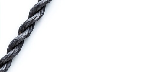 Poster - twisted black wire on white background with ample copy space for text placement