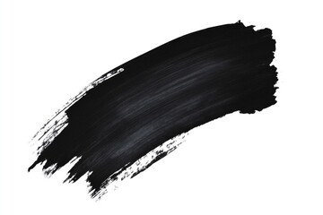 Poster - A single black brush stroke on a white background