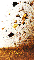 Wall Mural - Dynamic explosion of golden particles