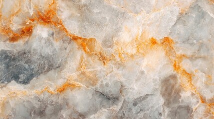 Poster - Abstract marble texture with orange and gray veins suitable for backgrounds and design applications Copy Space