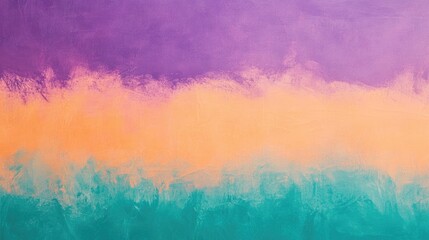 Poster - Colorful abstract background with purple, orange, and teal gradient and texture suitable for artistic and design purposes Copy Space