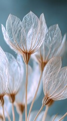 Aufkleber - Whispers of dandelion seeds flutter gently, illuminated by soft light in a serene setting. Their delicate forms create a captivating display of nature's beauty and intricacy