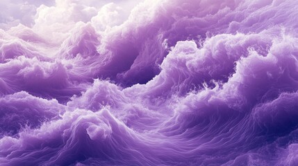 Poster - Vibrant purple clouds swirling in a dramatic sky with soft contours and layers Copy Space