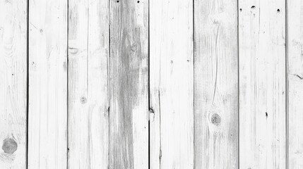 Poster - Whitewashed wooden planks background with natural grain texture and imperfections suitable for various design applications Copy Space