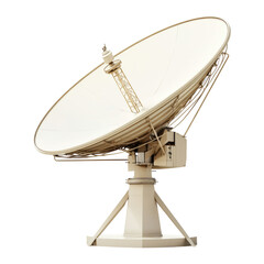 large satellite dish antenna isolated on white