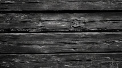 Poster - Textured black wooden surface with vertical lines and natural grain patterns Copy Space