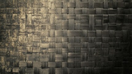 Poster - Woven texture background in dark tones with uneven patterns and Copy Space for design purposes