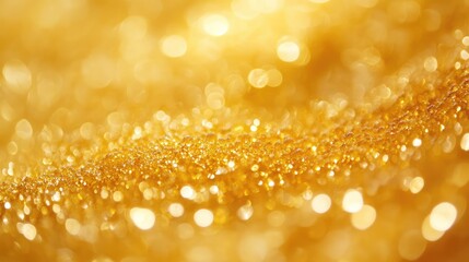 Aufkleber - Golden sand texture with blurred bokeh background and space for text or graphics. Ideal for design and advertising purposes.