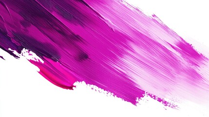 Poster - Vibrant pink and purple paint strokes on white background with ample copy space for text overlays