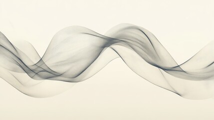 Poster - Abstract smoke waves on a light background with subtle curves and flowing lines featuring ample copy space for text insertion
