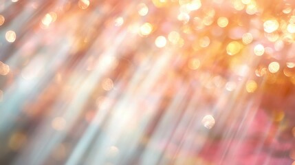 Poster - Abstract bokeh background with soft light patterns in warm tones and vibrant colors Copy Space
