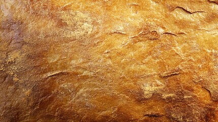 Aufkleber - Freshly baked golden brown bread crust texture with warm rustic hues and ample empty space for culinary text or branding.