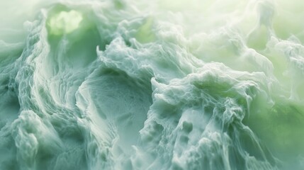 Poster - Abstract green textured background with fluid patterns and motion details suitable for various design applications with copy space.