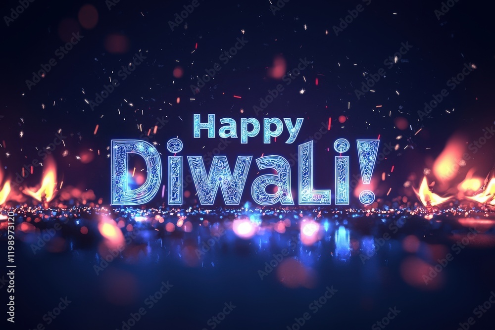 Festive decorations and sparkling lights fill this vibrant Diwali display, symbolizing joy, prosperity, and the victory of light over darkness in this cultural celebration.