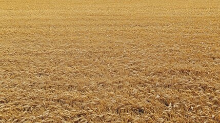 Leinwandbilder - Close-up of golden wheat grains in a vast field under natural light with empty copy space for text in warm golden tones
