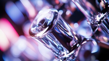 Poster - Close-up of a shiny metal object