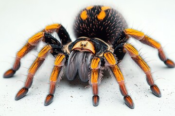 Wall Mural - a large spider sits on top of a white surface