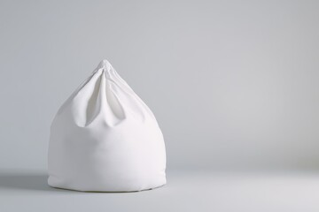 Poster - White Fabric Beanbag Chair On Grey Background