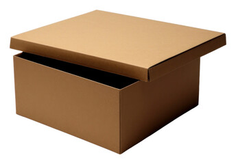 Canvas Print - PNG Brown box open cardboard carton