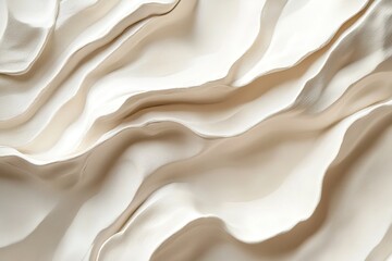 Poster - Soft, wavy clay textures create an organic and soothing backdrop with clean spaces for text overlay, perfect for modern and artistic presentations. Ultra-HD quality enhances visual appeal
