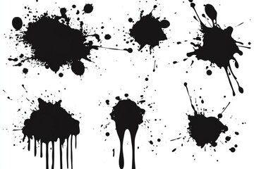 Poster - ink splatters on a white background