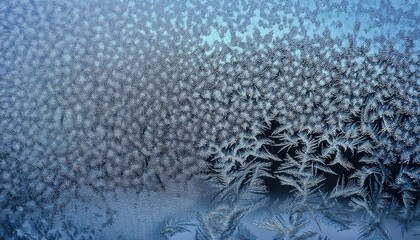 Aufkleber - intricate frost patterns on a frozen window capturing nature's delicate artistry and texture, perfect for winter themed designs