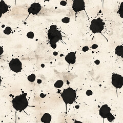 Aufkleber - Abstract black ink splatter texture on light background