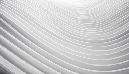Aufkleber - abstract white architectural wave with smooth curving lines, minimalist modern design for creative background, textures, or advertising


