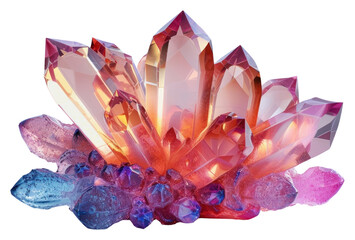 Wall Mural - PNG Pastel crystal flower gemstone mineral jewelry.