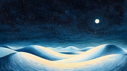 Leinwandbilder - Smooth_undisturbed_sand_dunes_glowing