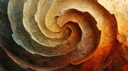 Aufkleber - A swirl of soft, overlapping gradients in warm earth tones, mimicking flowing sand