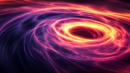 Aufkleber - A rhythmic pulse of light flowing outward in concentric circles on a dark background