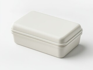 Poster - A Simple White Rectangular Plastic Storage Container