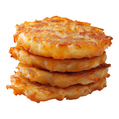 Wall Mural - Hash Browns isolated on a white background.