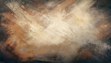 Poster - ethereal textured abstract painting with warm earthy tones and light burst suitable for fine art prints or digital background