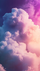 Poster - Beautiful pink and purple clouds filling the sky, creating a dreamy and surreal atmosphere