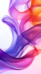 Poster - Curving vibrant smoke waves gliding elegantly across pristine white surface, generating dynamic visual composition with artistic flair
