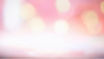 Fototapete - soft pastel abstract bokeh background with pink and white tones, perfect for romantic designs, product displays, or gentle branding

