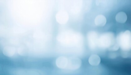 Fototapete - soft abstract blue bokeh light background for serene design, winter themes, or tranquil digital compositions with a subtle glow

