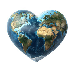 a heartshaped earth with continents