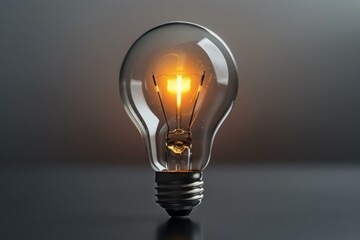 lit light bulb glowing on a dark background, representing inspiration, creativity, and new ideas