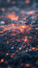 Aufkleber - Creating a complex network of interconnected city lights, forming a vibrant and futuristic urban landscape at night