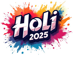 Vibrant holi festival 2025 poster for celebration and design