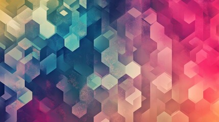 Poster - Abstract hexagon pattern background. Colorful geometric design.