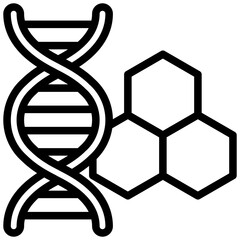 Poster - Dna Outline Icon