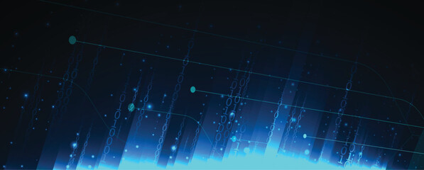 Aufkleber - Network technology background blue screen