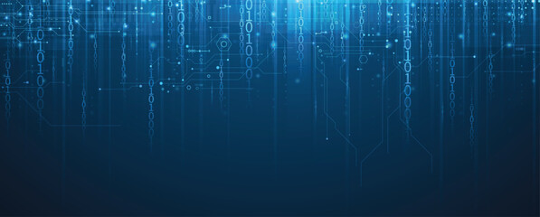 Aufkleber - Network technology background blue screen