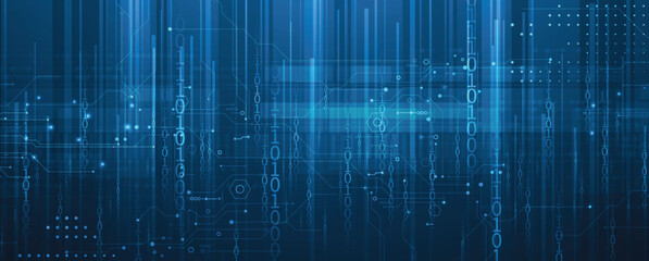 Aufkleber - Network technology background blue screen