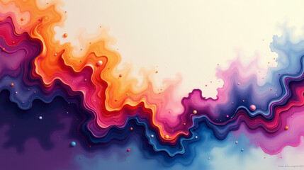 Sticker - Abstract Ink Flow Background - Creative Visual