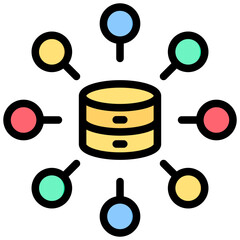 Poster - Big Data Outline Color Icon